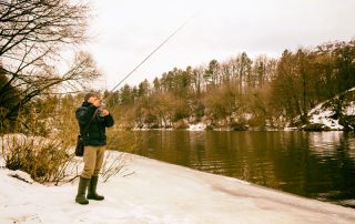 Winter trout fishing near maggie valley