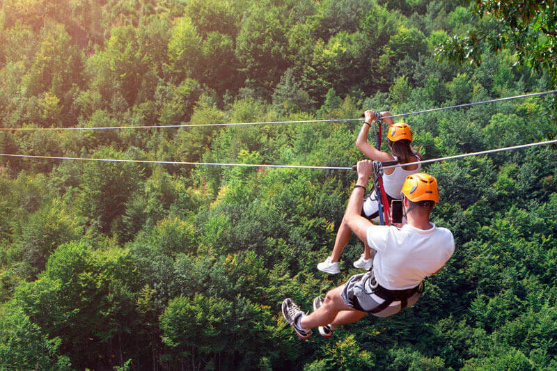 Ziplining near maggie valley